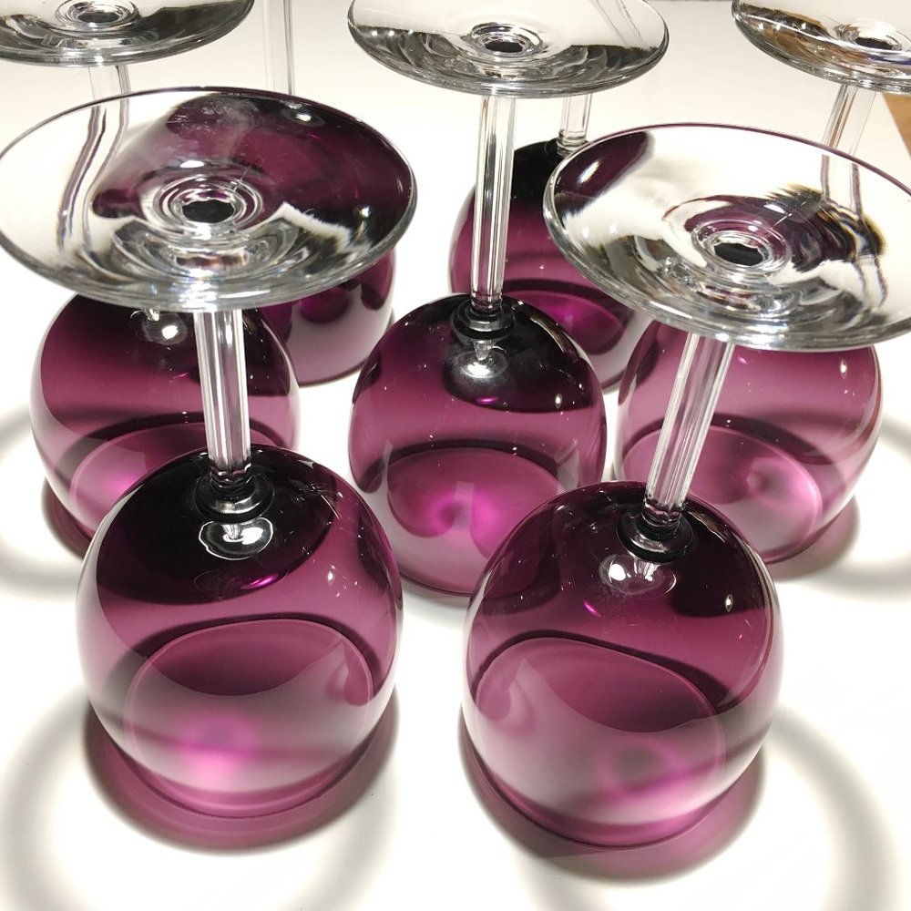 8 Fostoria Crystal Goblets, Vintage